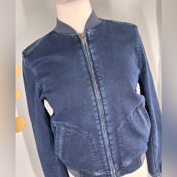 Calvin Klein Jeans Blue Bomber Jacket - Picture 3 of 8